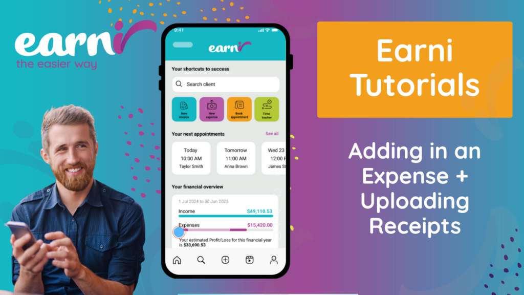 Earni NDIS support worker sole trader app software accounts admin independent aged care contact us